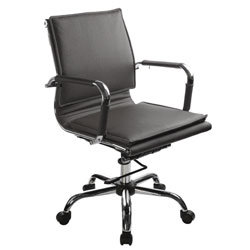 Кресло руководителя Бюрократ CH-993-Low (черный) (CH-993-Low/black) низкая спинка черный искусственная кожа крестовина хром