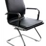 Кресло посетителя Бюрократ CH-993-Low-V низкая спинка, искусственная кожа, полозья хром