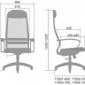 Кресло Metta BP 10 светло-серый, сетка/ткань, крестовина хром Ch