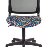 Кресло детское Бюрократ CH-296/PENCIL-BL спинка сетка синий карандаши
