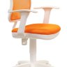 Детское кресло Бюрократ CH-W797/OR/TW-96-1 (белый пластик, спинка оранжевая сетка, сиденье оранжевое TW-96-1)
