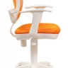 Детское кресло Бюрократ CH-W797/OR/TW-96-1 (белый пластик, спинка оранжевая сетка, сиденье оранжевое TW-96-1)