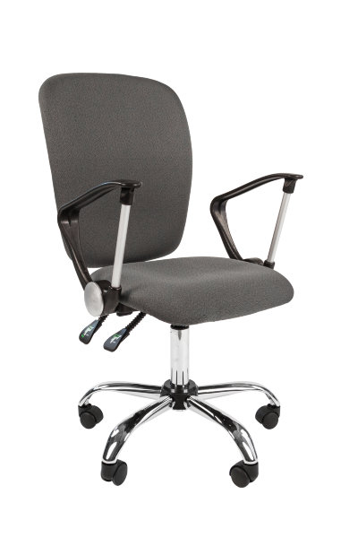 Офисное кресло CHAIRMAN 9801 хром ткань 15-13 серый