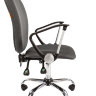 Офисное кресло CHAIRMAN 9801 хром ткань 15-13 серый