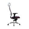 Кресло Samurai SL-3.04 сетка/кожа, темно-бордовый