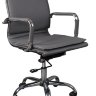 Кресло руководителя Бюрократ CH-993-Low/grey низкая спинка серый искусственная кожа крестовина хромированная