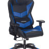 Кресло игровое Бюрократ CH-773N/BL+BLUE одна подушка черный/синий искусственная кожа