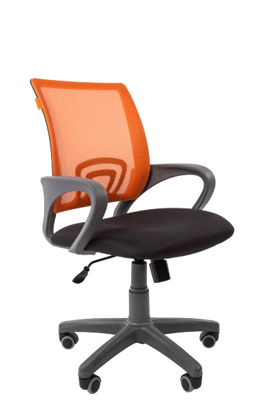 Офисное кресло CHAIRMAN 696 серый пластик TW-12/TW-66  оранжевый