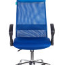 Кресло руководителя Бюрократ KB-6N/SL/BL/TW-10 синий TW-05 TW-10 сетка крестовина хром
