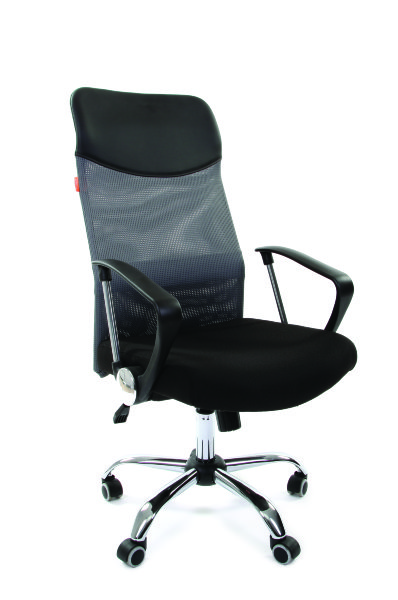 Офисное кресло CHAIRMAN 610 ткань 15-21 черный + TW серый