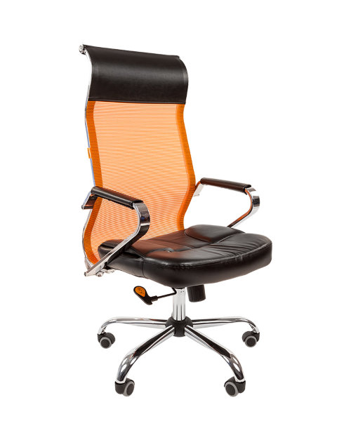Офисное кресло Chairman 700  экопремиум черный/сетка оранжевая 5007
