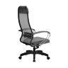 Кресло Metta Комплект 5 светло-серый, сетка/кожа New-Leather, крестовина пластик Pl