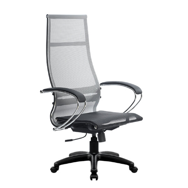 Кресло Metta SK-1-BK Комплект 7 серый, сетка, крестовина пластик Pl