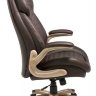 Кресло руководителя Бюрократ T-9917A/BROWN коричневый кожа/кожзам, усиленное до 181 кг