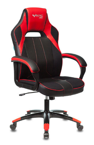 Кресло игровое Бюрократ VIKING 2 AERO RED черный/красный искусственная кожа
