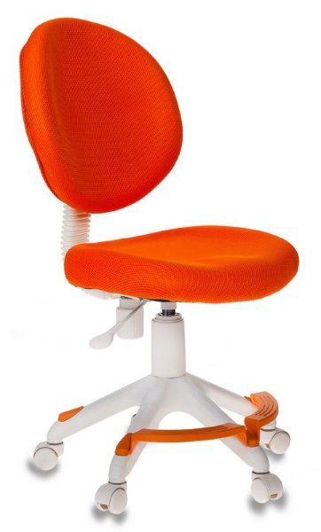 Кресло детское Бюрократ KD-W6-F/TW-96-1 оранжевый (пластик белый)