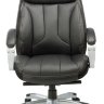 Кресло руководителя Бюрократ T-9921/BLACK черный кожа/кожзам (пластик серебро), усиленное до 181 кг