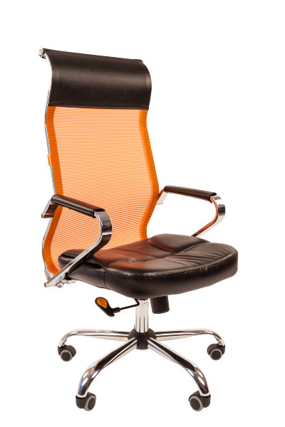Офисное кресло Chairman 700 экопремиум черный/сетка оранжевая