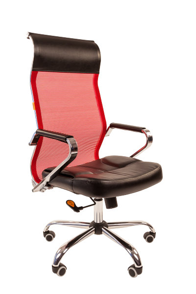 Офисное кресло Chairman 700 экопремиум черный/сетка красная