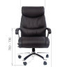 Офисное кресло Chairman 401 кожа+PU, черный