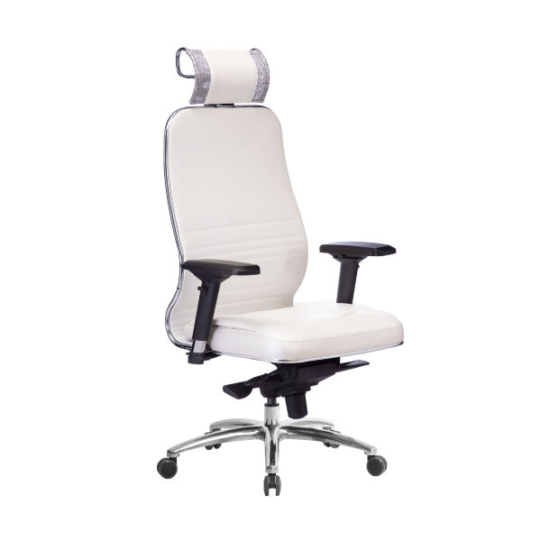 Кресло Samurai KL-3.04 кожа, белый лебедь