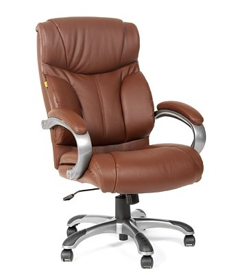 Кресло руководителя CHAIRMAN 435 (CH-435) кожа, коричневый