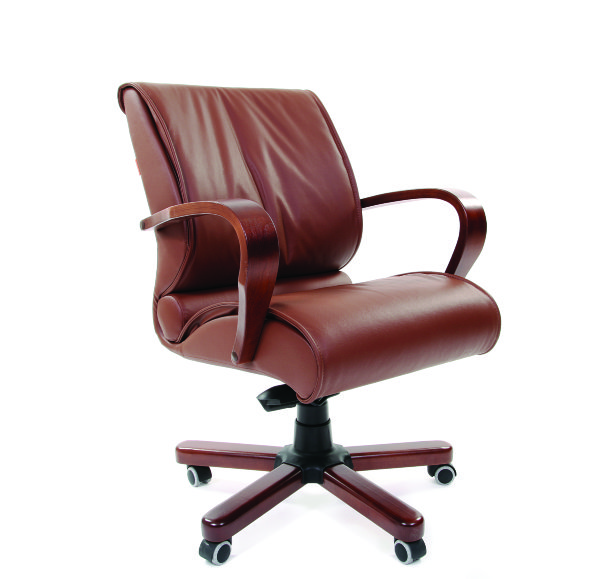 Офисное кресло CHAIRMAN 444 WD кожа коричневая