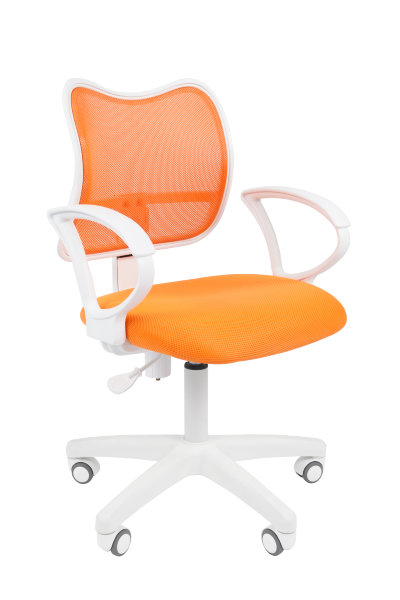Офисное кресло CHAIRMAN 450 LT белый пластик TW-16/TW-66 оранжевый