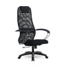 Кресло Metta S-BK 8 черный, сетка/ткань, крестовина пластик Pl