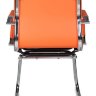 Кресло посетителя Бюрократ CH-993-Low-V/orange низкая спинка оранжевый искусственная кожа полозья хром