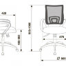 Кресло Бюрократ CH-695K/BL/TW-11 спинка сетка синий TW-05 сиденье черный TW-11