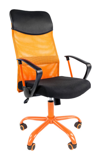 Офисное кресло CHAIRMAN 610 CMet ткань 15-21 черный + TW оранжевый/CMet
