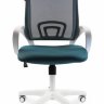 Офисное кресло Chairman 696 белый пластик, зеленая ткань TW-18/TW-03