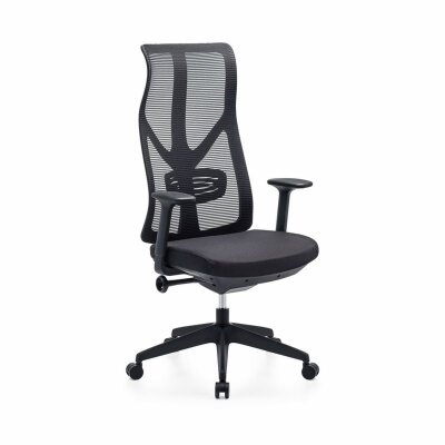 Кресло Viking-11 ткань/сетка (черный) до 150 кг