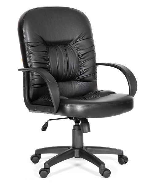 Офисное кресло CHAIRMAN416М ЭКО черный глянец