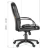 Офисное кресло CHAIRMAN416М ЭКО черный глянец