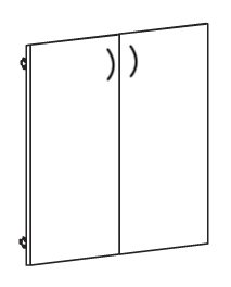 Комплект дверей из ДСП Приоритет К-976 (712х18х783)
