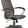 Кресло руководителя Metta bk-8 PL 21 серый № 21, хромированный каркас