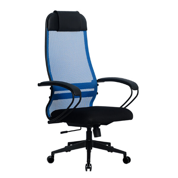 Кресло Metta SU-1-BP Комплект 11 синий, сетка/ткань, крестовина пластик Pl-2