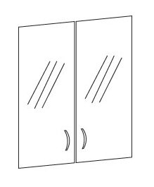 Комплект дверей стеклянных Приоритет К-983 (712х4х1167)