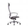 Кресло Metta Комплект 6 серый, кожа New-Leather, крестовина хром Ch