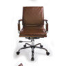 Кресло руководителя Бюрократ CH-993-Low/brown низкая спинка коричневый искусственная кожа крестовина хром