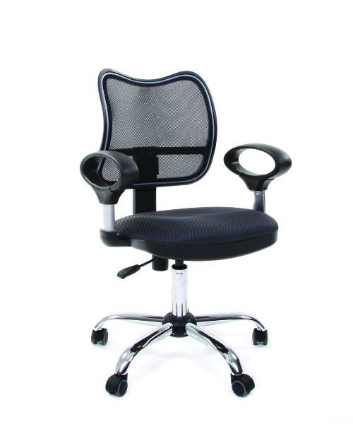 Офисное кресло CHAIRMAN 450 хром, ткань TW-12/TW-04 серый