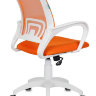 Кресло Бюрократ CH-W695N/OR/TW-96-1 оранжевый TW-38-3 TW-96-1 сетка/ткань (пластик белый)